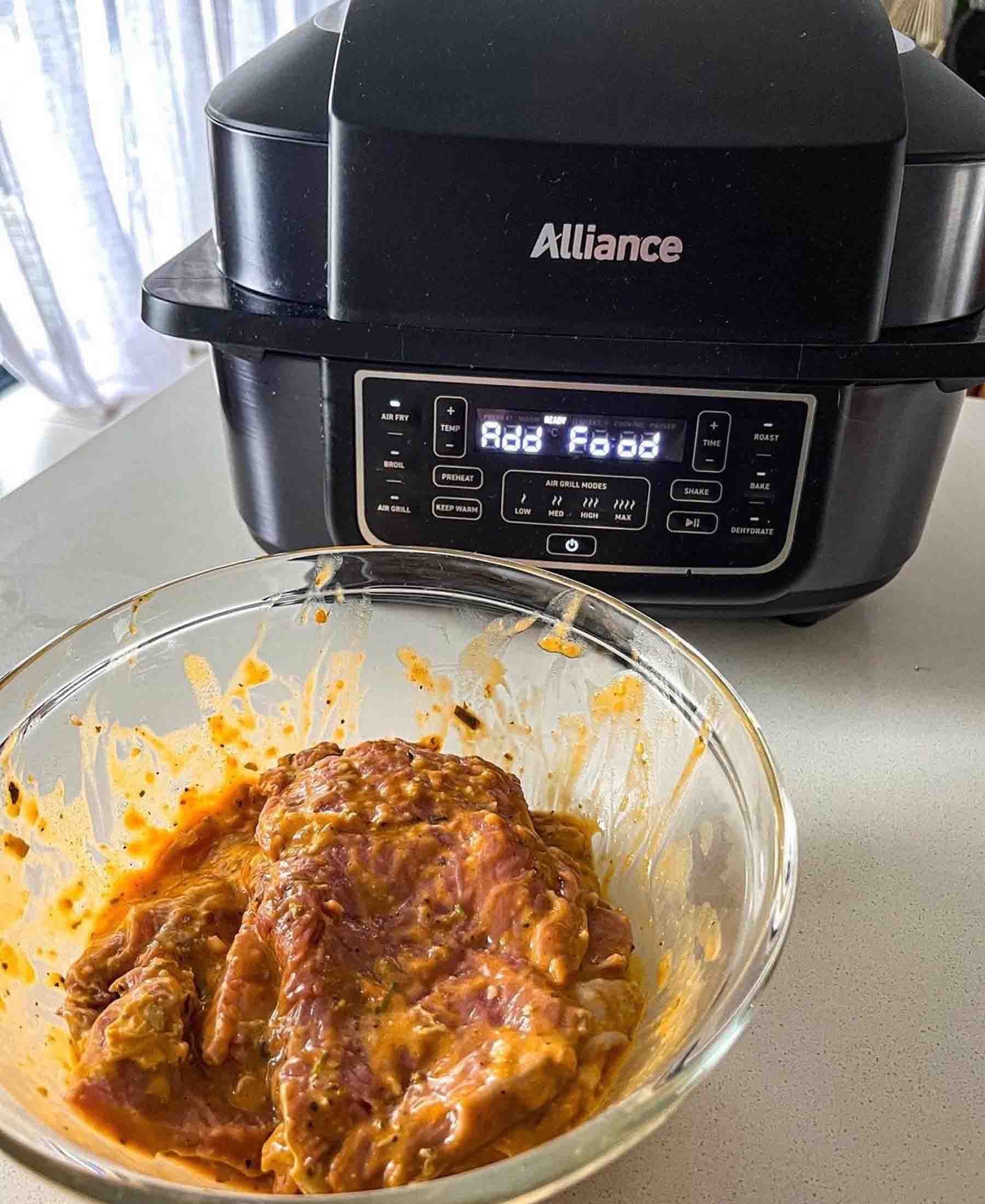 Alliance 6L Indoor Grill Air Fryer - Black